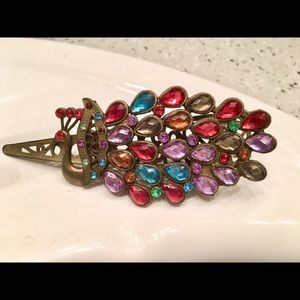 Peacock Hair Clip